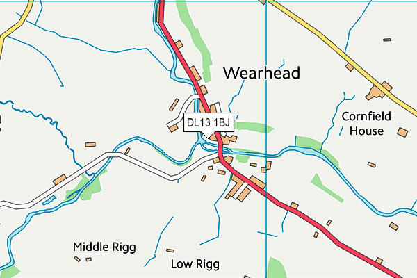 DL13 1BJ map - OS VectorMap District (Ordnance Survey)