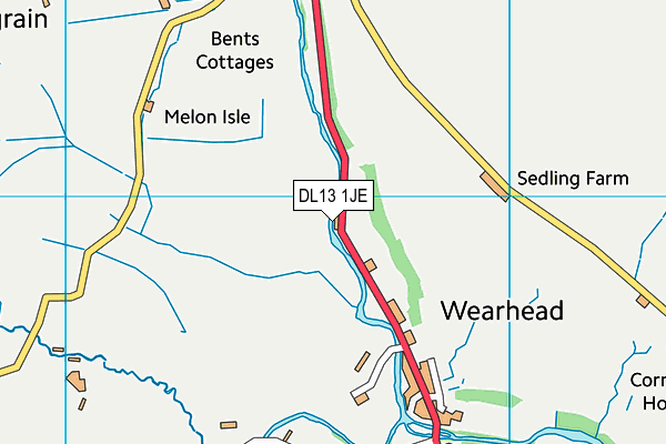 DL13 1JE map - OS VectorMap District (Ordnance Survey)