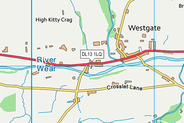 DL13 1LQ map - OS VectorMap District (Ordnance Survey)