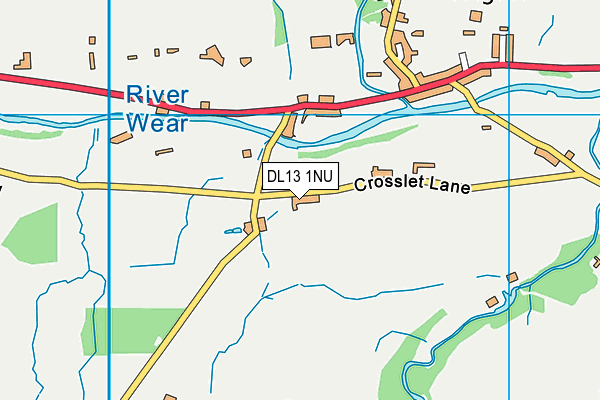 DL13 1NU map - OS VectorMap District (Ordnance Survey)