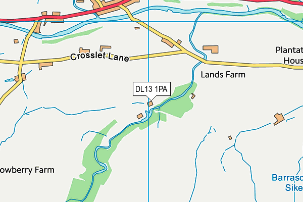 DL13 1PA map - OS VectorMap District (Ordnance Survey)
