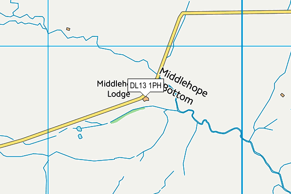 DL13 1PH map - OS VectorMap District (Ordnance Survey)