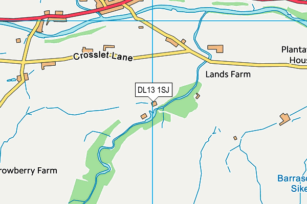 DL13 1SJ map - OS VectorMap District (Ordnance Survey)