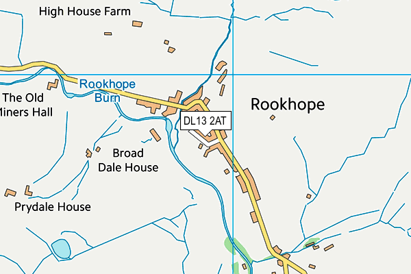 DL13 2AT map - OS VectorMap District (Ordnance Survey)