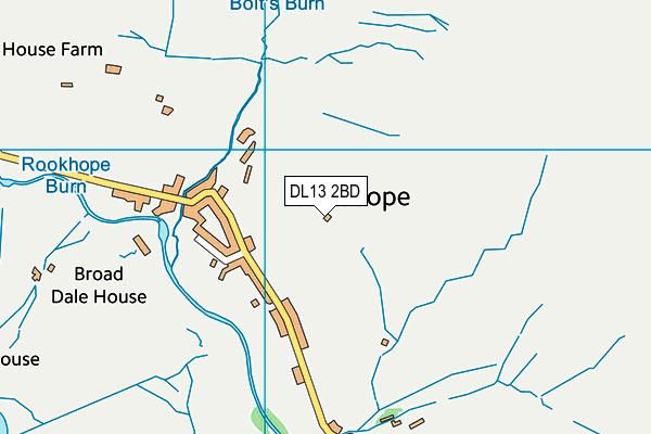 DL13 2BD map - OS VectorMap District (Ordnance Survey)