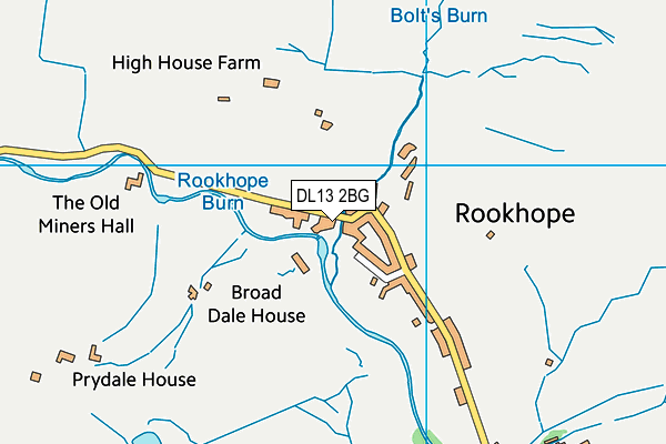 DL13 2BG map - OS VectorMap District (Ordnance Survey)