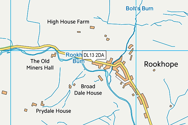 Rookhope Primary School map (DL13 2DA) - OS VectorMap District (Ordnance Survey)
