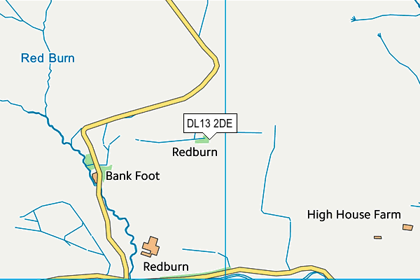 DL13 2DE map - OS VectorMap District (Ordnance Survey)