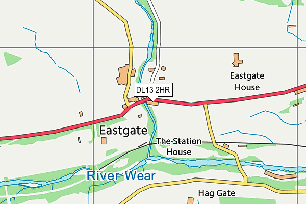 DL13 2HR map - OS VectorMap District (Ordnance Survey)