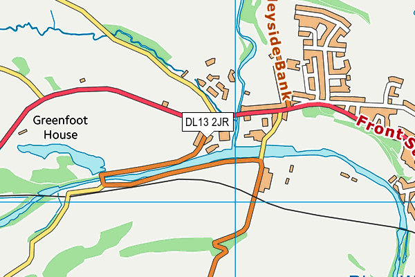 DL13 2JR map - OS VectorMap District (Ordnance Survey)