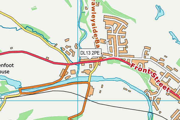 DL13 2PE map - OS VectorMap District (Ordnance Survey)