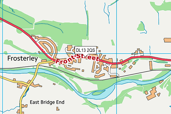 DL13 2QS map - OS VectorMap District (Ordnance Survey)