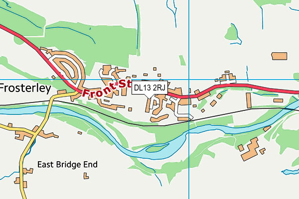 DL13 2RJ map - OS VectorMap District (Ordnance Survey)