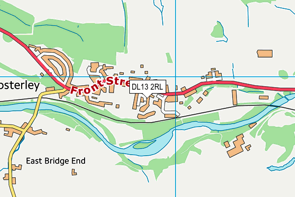 DL13 2RL map - OS VectorMap District (Ordnance Survey)