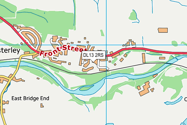 DL13 2RS map - OS VectorMap District (Ordnance Survey)