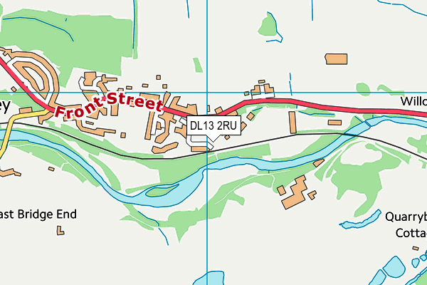DL13 2RU map - OS VectorMap District (Ordnance Survey)
