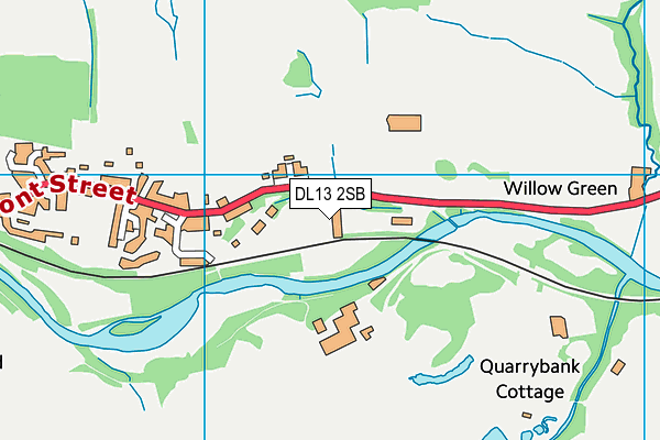 DL13 2SB map - OS VectorMap District (Ordnance Survey)