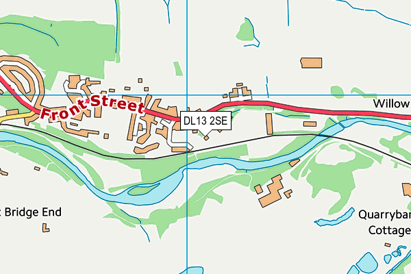 DL13 2SE map - OS VectorMap District (Ordnance Survey)