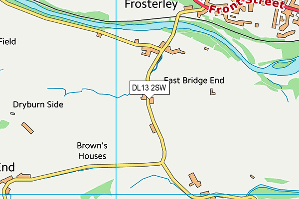 DL13 2SW map - OS VectorMap District (Ordnance Survey)