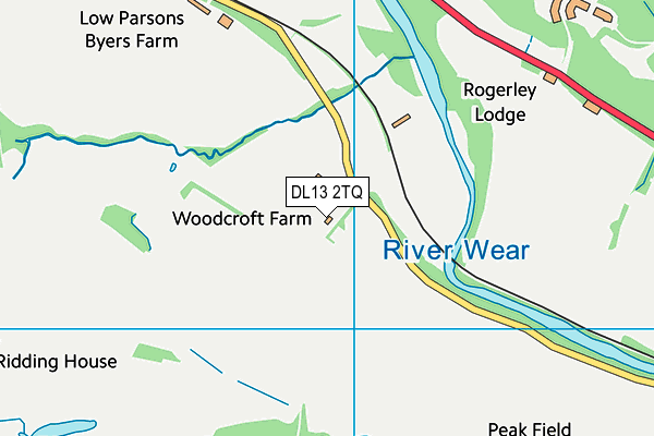 DL13 2TQ map - OS VectorMap District (Ordnance Survey)