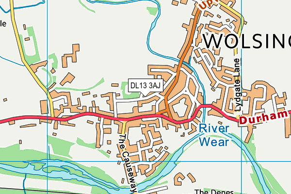 DL13 3AJ map - OS VectorMap District (Ordnance Survey)