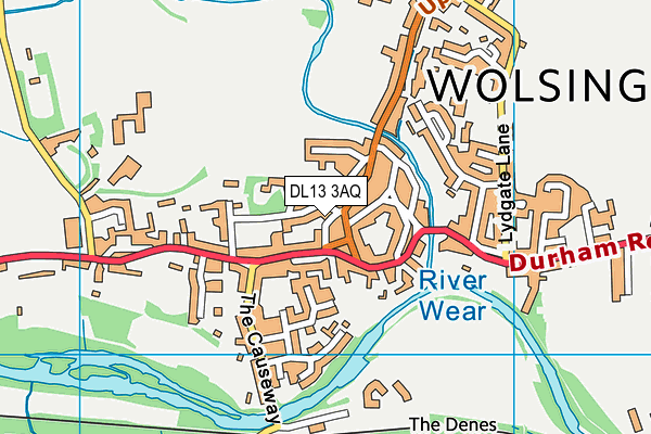 DL13 3AQ map - OS VectorMap District (Ordnance Survey)