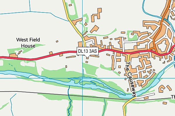 DL13 3AS map - OS VectorMap District (Ordnance Survey)