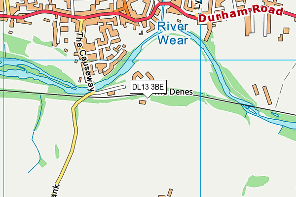 DL13 3BE map - OS VectorMap District (Ordnance Survey)