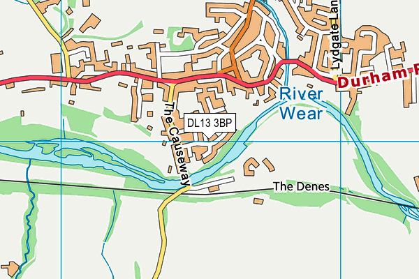 DL13 3BP map - OS VectorMap District (Ordnance Survey)