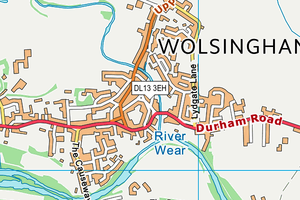 DL13 3EH map - OS VectorMap District (Ordnance Survey)