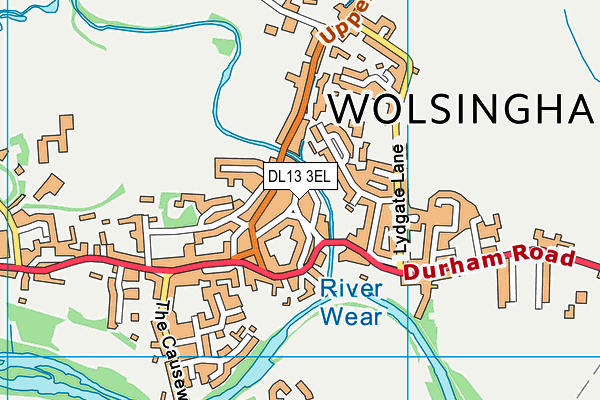DL13 3EL map - OS VectorMap District (Ordnance Survey)