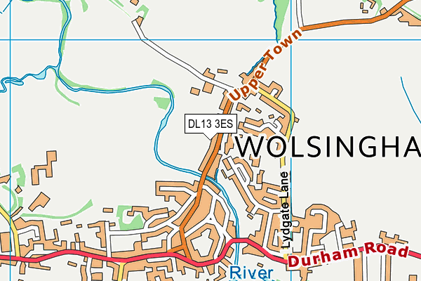 DL13 3ES map - OS VectorMap District (Ordnance Survey)