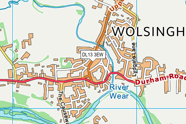 DL13 3EW map - OS VectorMap District (Ordnance Survey)