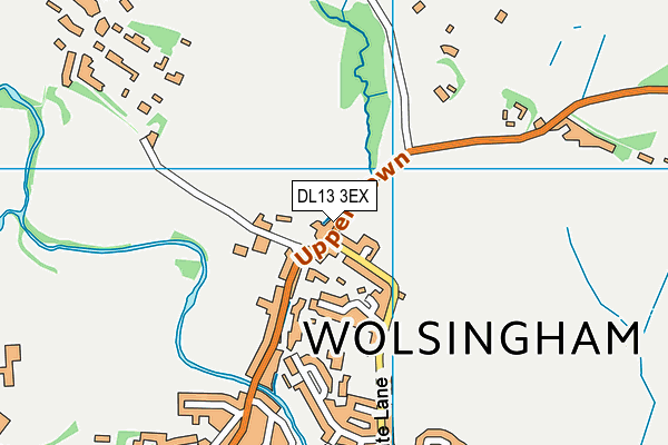 DL13 3EX map - OS VectorMap District (Ordnance Survey)