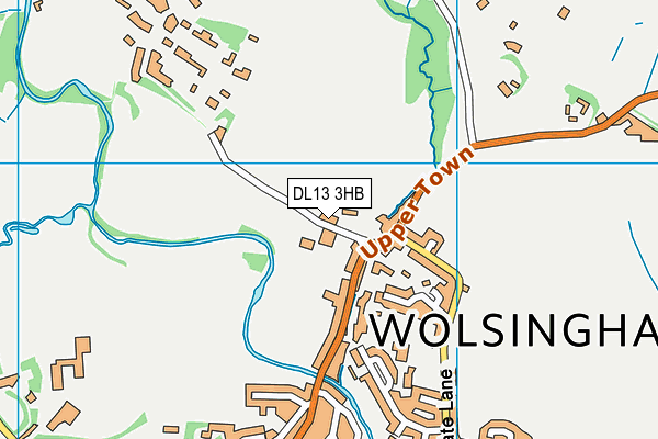 DL13 3HB map - OS VectorMap District (Ordnance Survey)