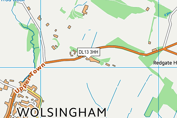 DL13 3HH map - OS VectorMap District (Ordnance Survey)