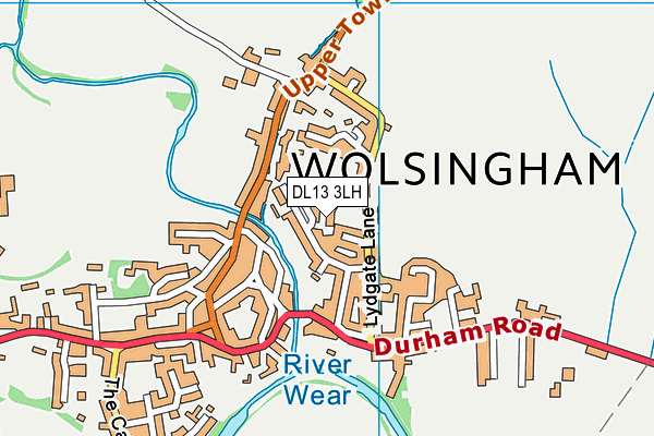 DL13 3LH map - OS VectorMap District (Ordnance Survey)