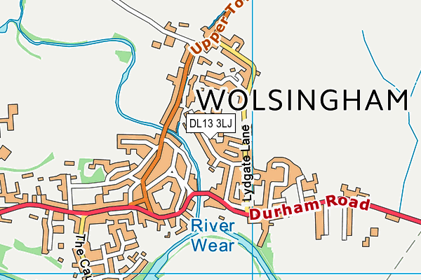DL13 3LJ map - OS VectorMap District (Ordnance Survey)