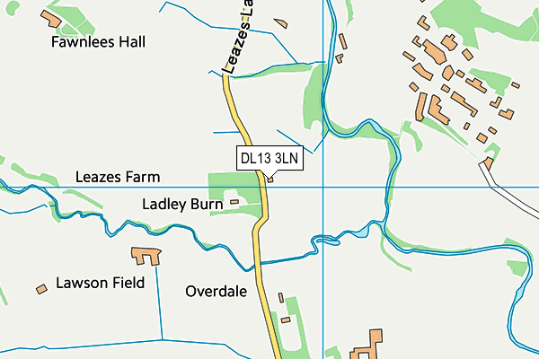DL13 3LN map - OS VectorMap District (Ordnance Survey)