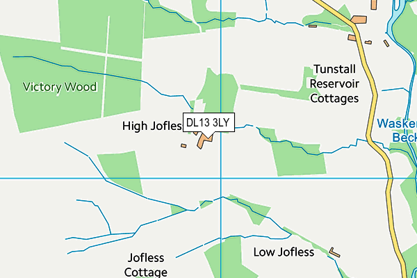 DL13 3LY map - OS VectorMap District (Ordnance Survey)