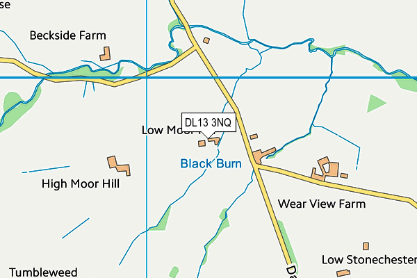 DL13 3NQ map - OS VectorMap District (Ordnance Survey)