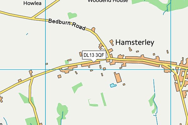 Hamsterley Primary School map (DL13 3QF) - OS VectorMap District (Ordnance Survey)