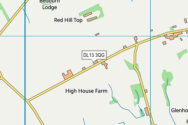 DL13 3QG map - OS VectorMap District (Ordnance Survey)