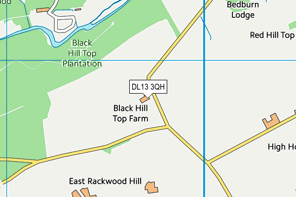 DL13 3QH map - OS VectorMap District (Ordnance Survey)