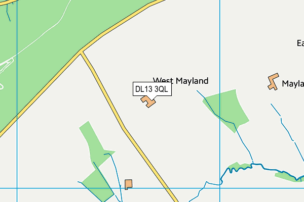 DL13 3QL map - OS VectorMap District (Ordnance Survey)