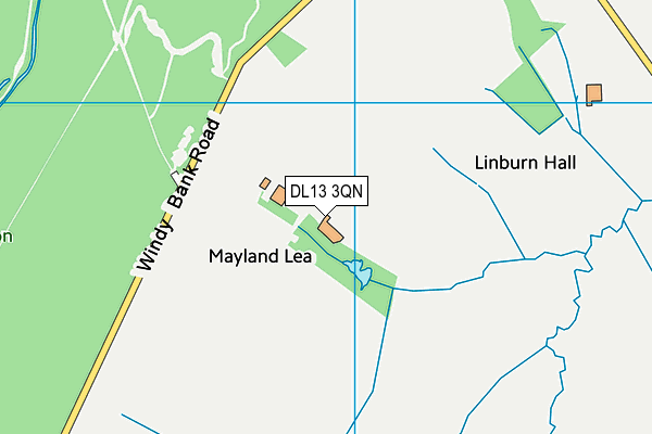 DL13 3QN map - OS VectorMap District (Ordnance Survey)