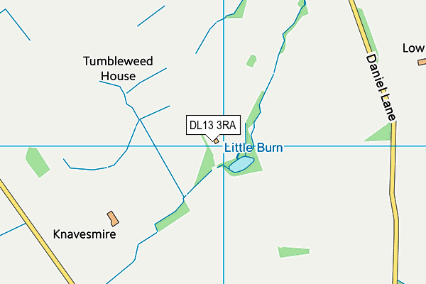 DL13 3RA map - OS VectorMap District (Ordnance Survey)