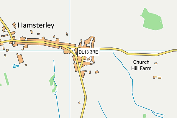 DL13 3RE map - OS VectorMap District (Ordnance Survey)