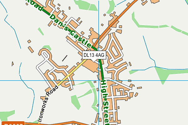 DL13 4AG map - OS VectorMap District (Ordnance Survey)