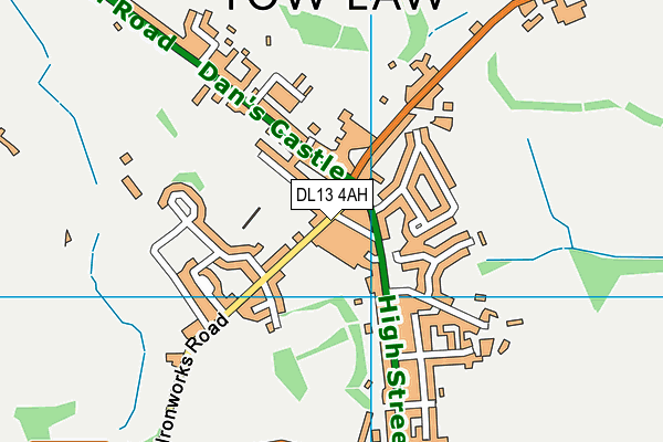 DL13 4AH map - OS VectorMap District (Ordnance Survey)